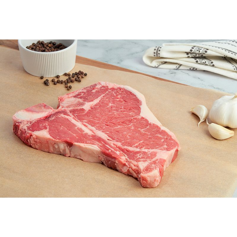 USDA Choice Beef Loin T-Bone Steak, Bone In, Average Weight 1 lb Pack