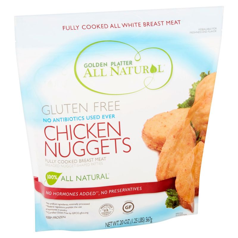 Golden Platter All Natural Gluten Free Chicken Nuggets, 20 oz