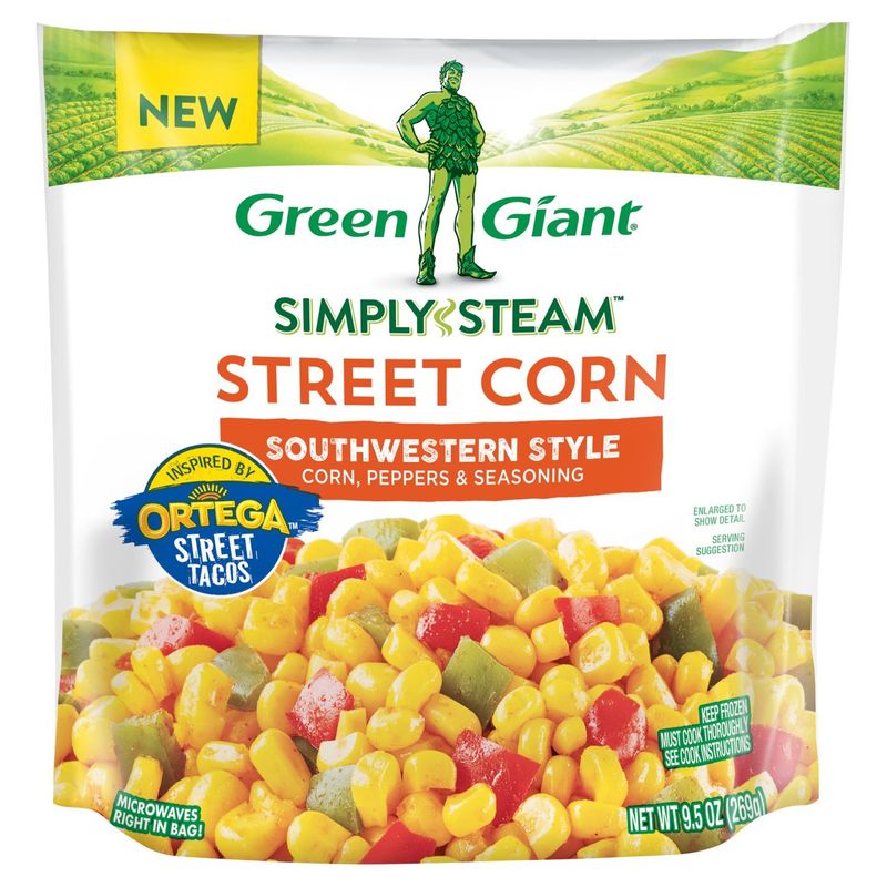 Green Giant Simply Steam Seasoned Veggies Southwestern Style Street Corn, 9.5 oz