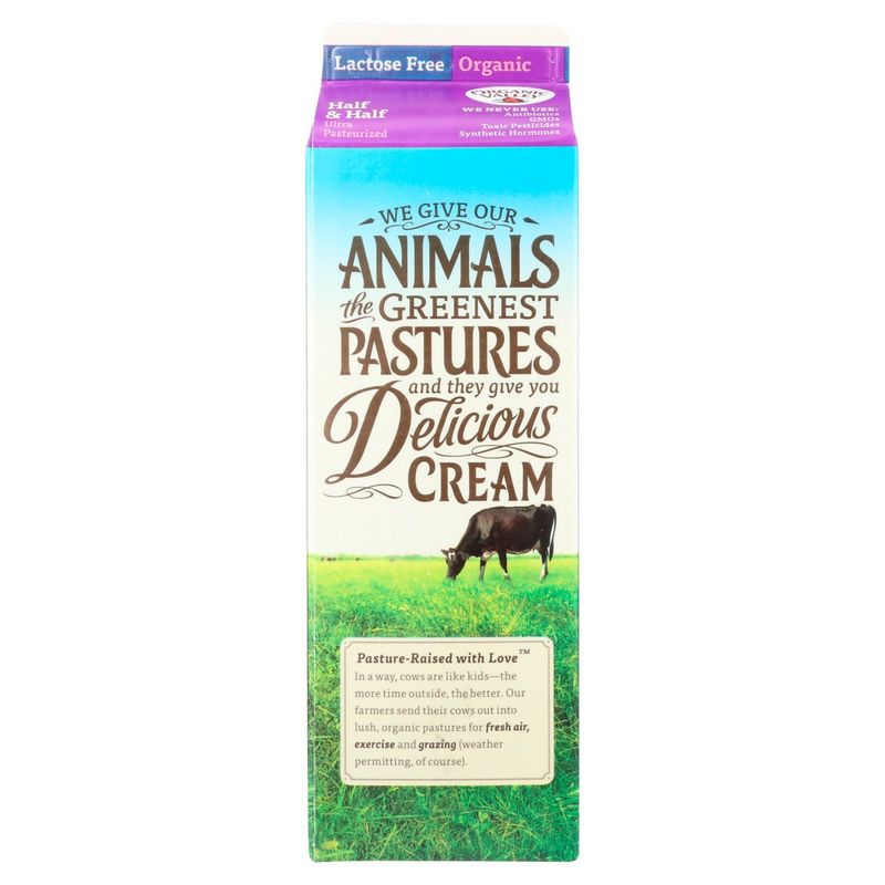 Organic Valley Organic Lactose Free Half and Half, 32 oz
