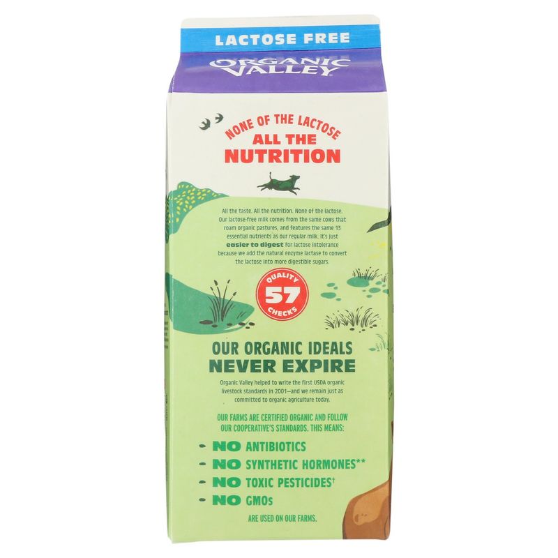 Organic Valley Lactose Free 1% Low Fat Milk, half gallon