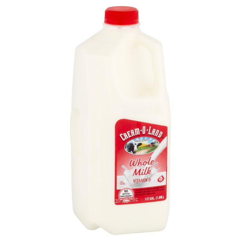 Cream-O-Land Whole Milk, 1/2 gal