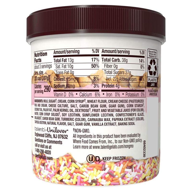 Talenti Confetti Cookie Gelato Layers, 10.3 oz