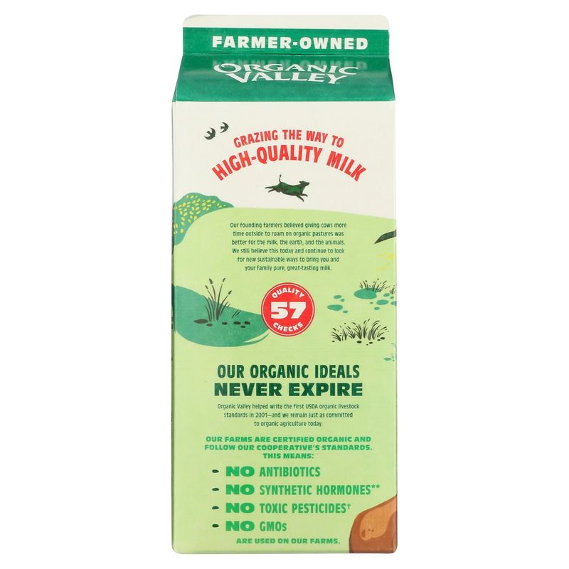 Organic Valley Fat Free Milk, half gallon