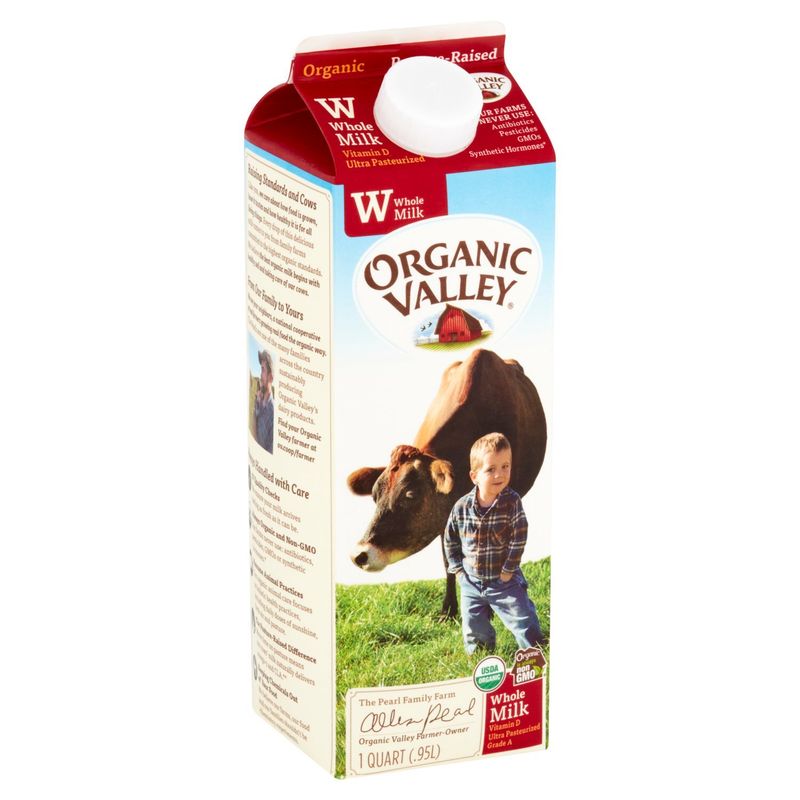 Organic Valley Organic Whole Milk, 1 quart