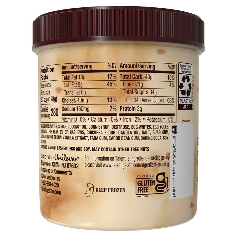 Talenti Caramel Toffee Crunch Dairy-Free Gelato, 1 pint