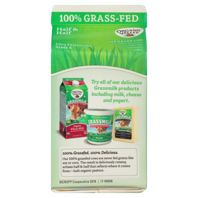 Organic Valley Grassmilk Organic Half and Half, 16 oz