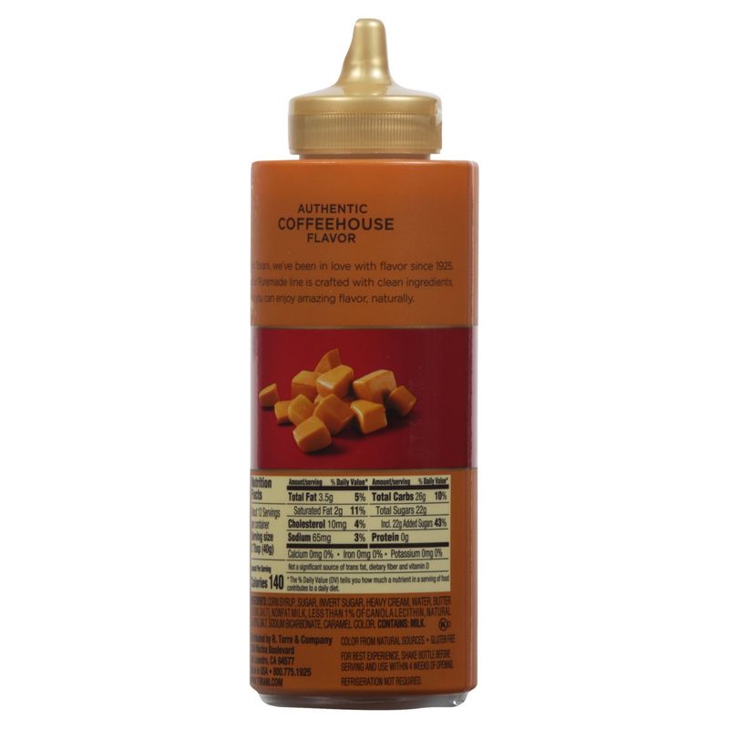 Torani Caramel Puremade Sauce, 16.5 oz
