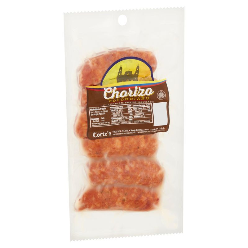 Corte's Chorizo Colombiano, 6 count, 14 oz