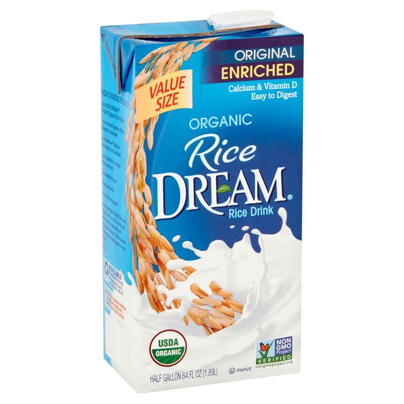 Rice Dream Organic Original Enriched Rice Drink Value Size, half gallon