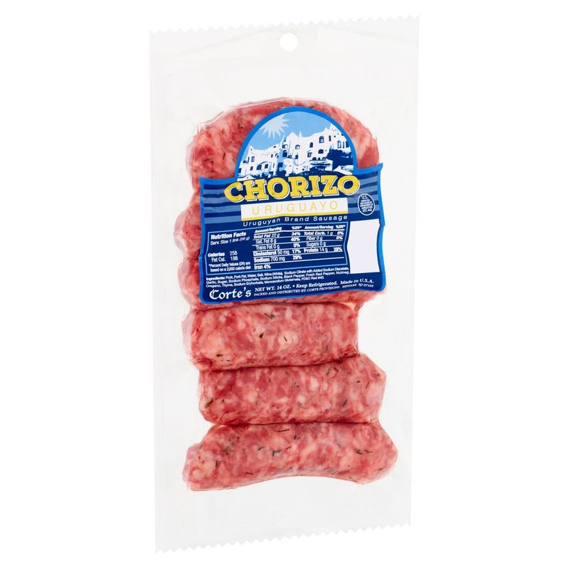 Corte's Uruguayo Chorizo Sausage, 6 count, 14 oz