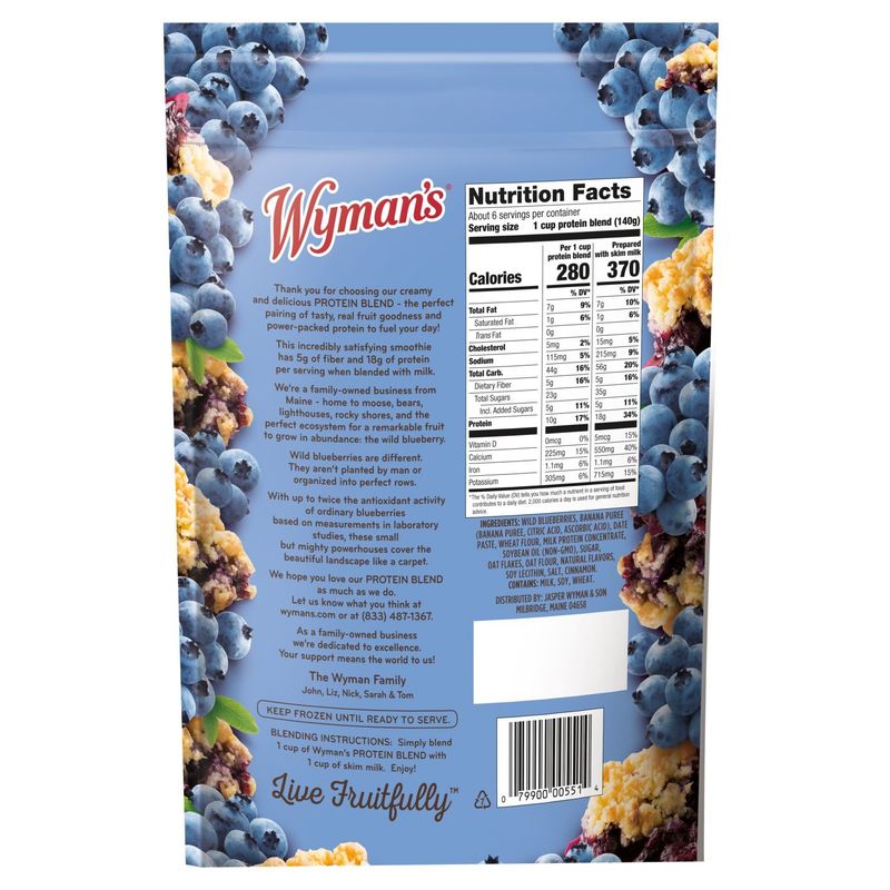 Wyman's Wild Blueberry Crumble Protein Blend, 2 lbs