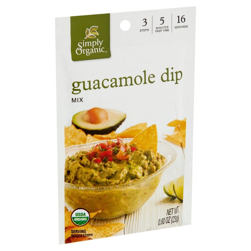 Simply Organic Guacamole Dip Mix, 0.80 oz