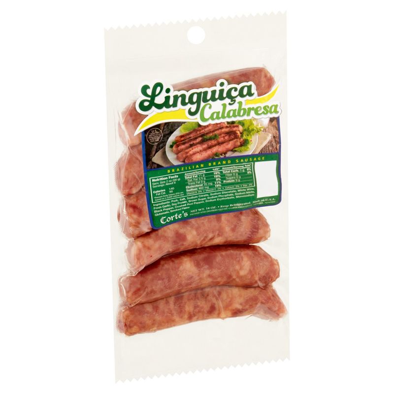 Corte's Linguiça Calabresa Sausage, 6 count, 14 oz