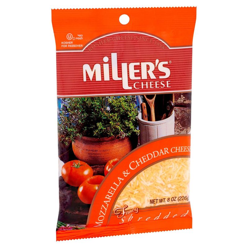 Miller's Shredded Mozzarella &amp; Cheddar Cheese, 8 oz
