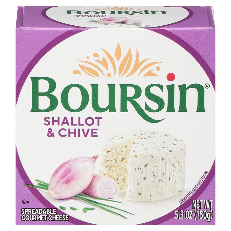 Boursin Shallot &amp; Chive Spreadable Gourmet Cheese, 5.3 oz