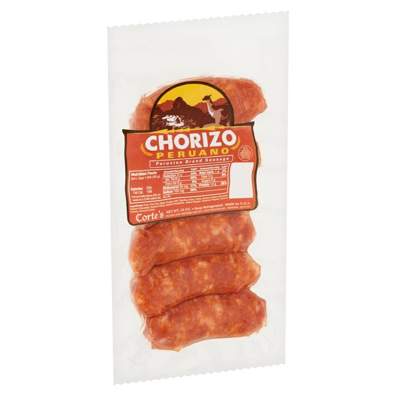 Corte's Chorizo Peruano Sausage, 6 count, 14 oz