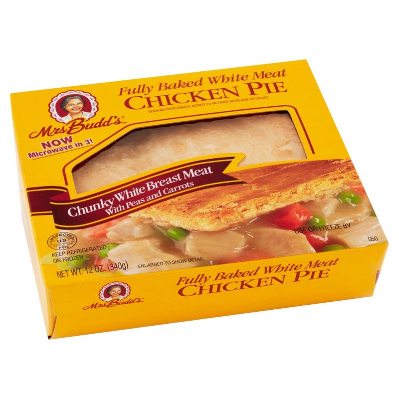 Mrs Budd's Fully Baked White Meat Chicken Pie, 12 oz