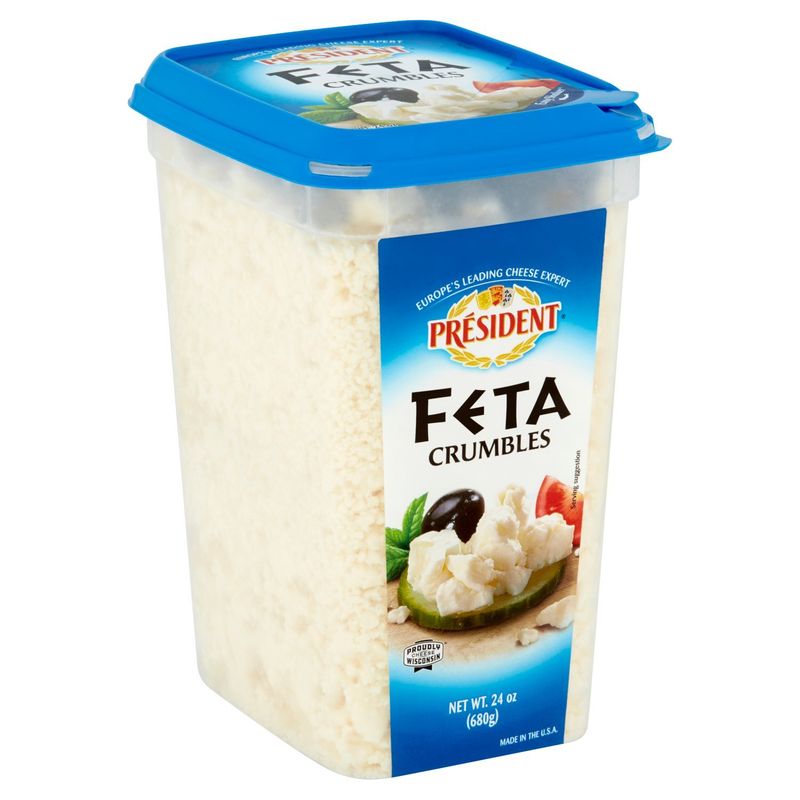 Président Feta Cheese Crumbles, 24 oz