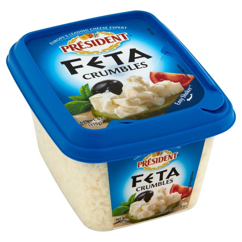 Président Feta Cheese Crumbles, 6 oz