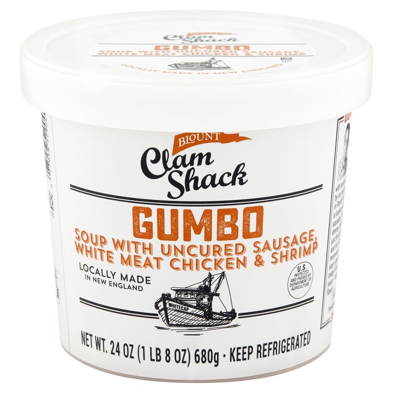 Blount Clam Shack Gumbo Soup with Uncured Sausage, White Meat Chicken &amp; Shrimp, 24 oz