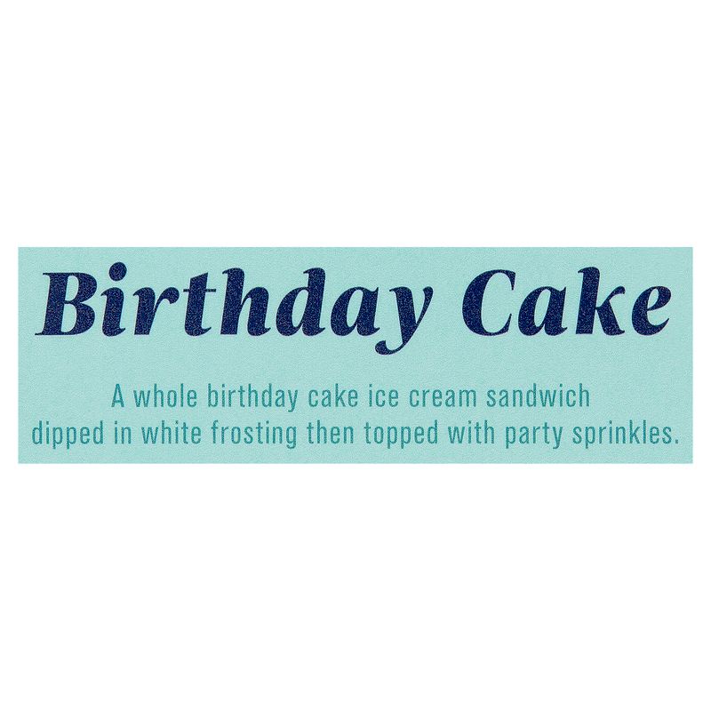 FatBoy Birthday Cake Ice Cream Sandwich Pops, 3.5 fl oz, 4 count