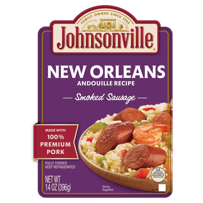 Johnsonville New Orleans Andouille Recipe Smoked Sausage, 6 count, 14 oz
