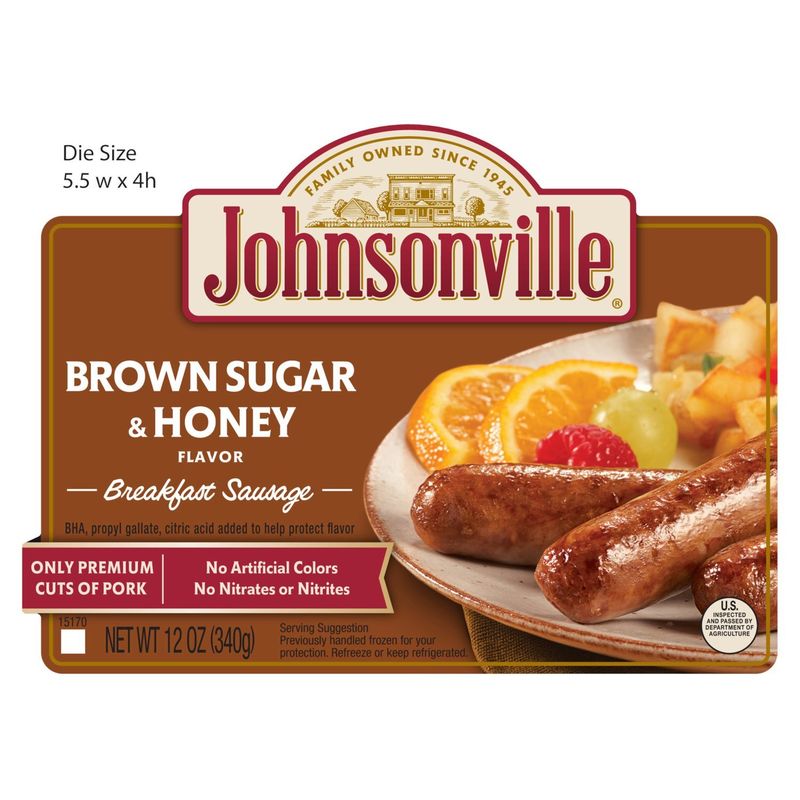 Johnsonville Brown Sugar &amp; Honey Breakfast Sausage, 14 count, 12 oz