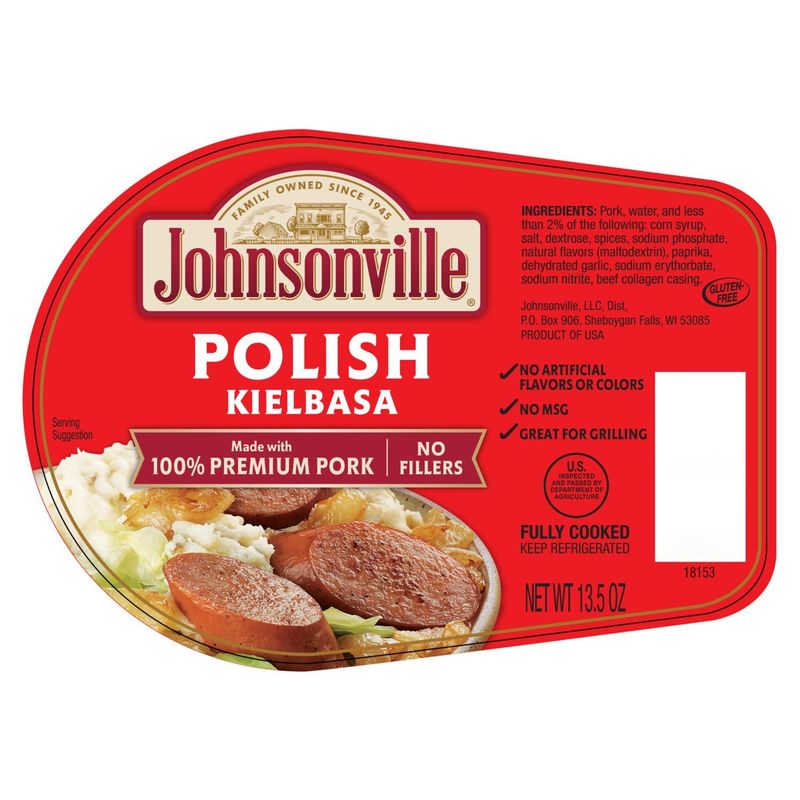 Johnsonville Polish Kielbasa Pork Sausage, 13.5 oz