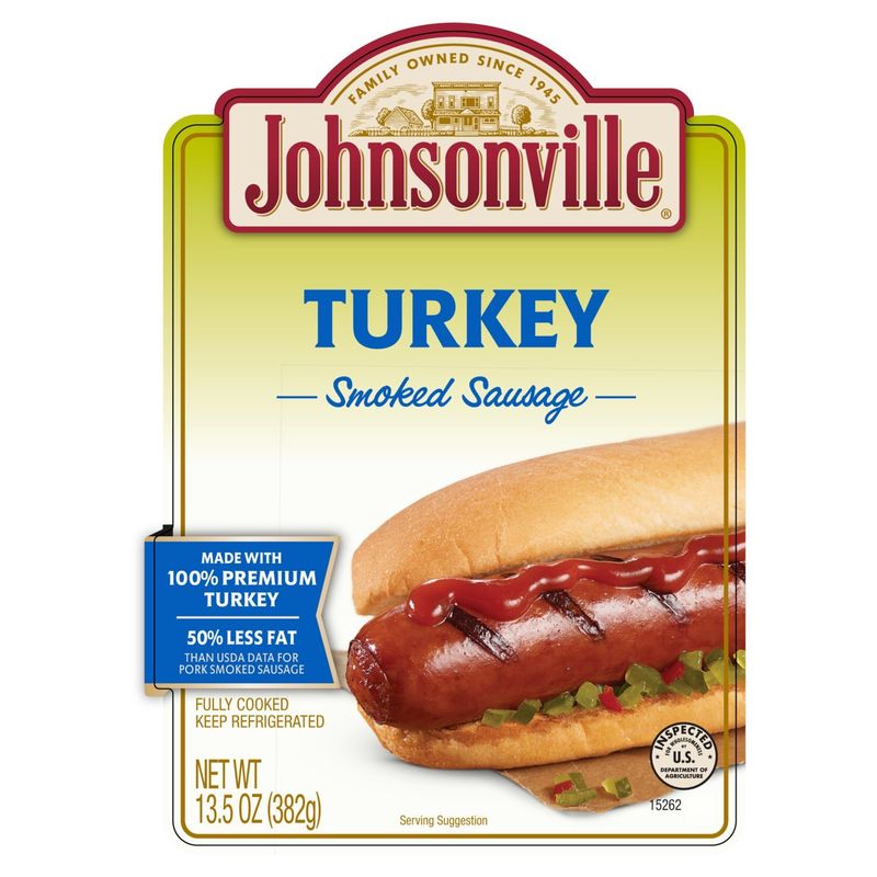 Johnsonville Turkey Smoked Sausage, 6 count, 13.5 oz