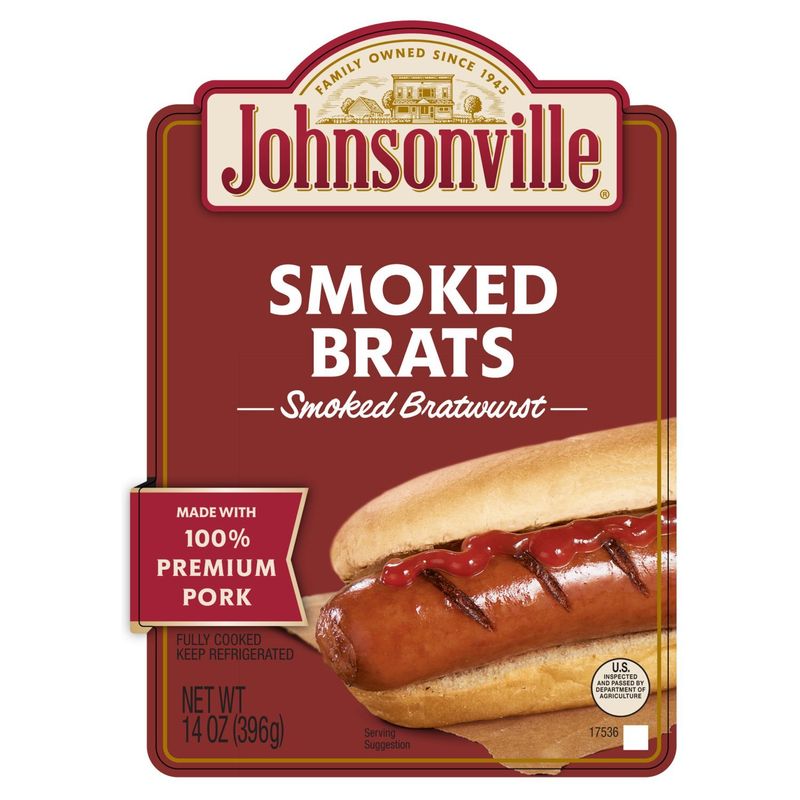 Johnsonville Smoked Bratwurst, 5 count, 14 oz