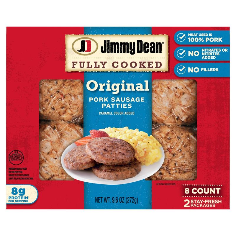 Jimmy Dean Original Pork Sausage Patties, 8 count, 9.6 oz