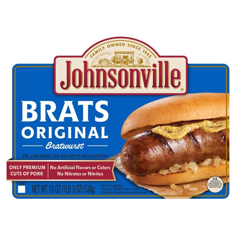 Johnsonville Brats Original Bratwurst, 19 oz