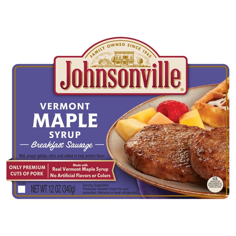 Johnsonville Vermont Maple Syrup Breakfast Sausage, 8 count, 12 oz