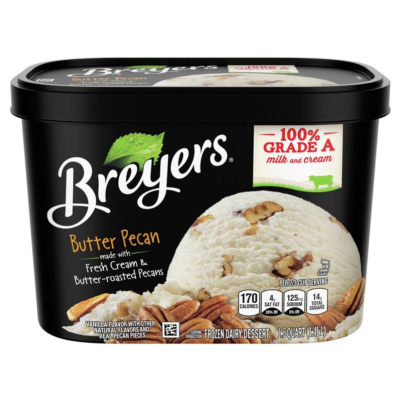 Breyers Butter Pecan Frozen Dairy Dessert, 1.5 quart