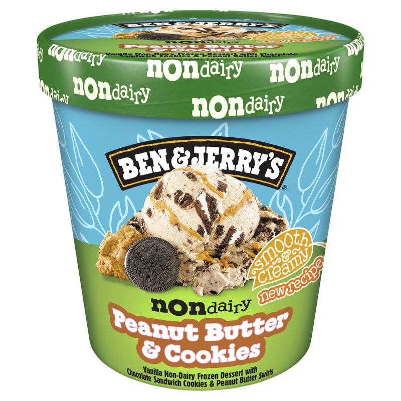 Ben &amp; Jerry's Peanut Butter &amp; Cookies Vanila Non-Dairy Frozen Dessert, 1 pint