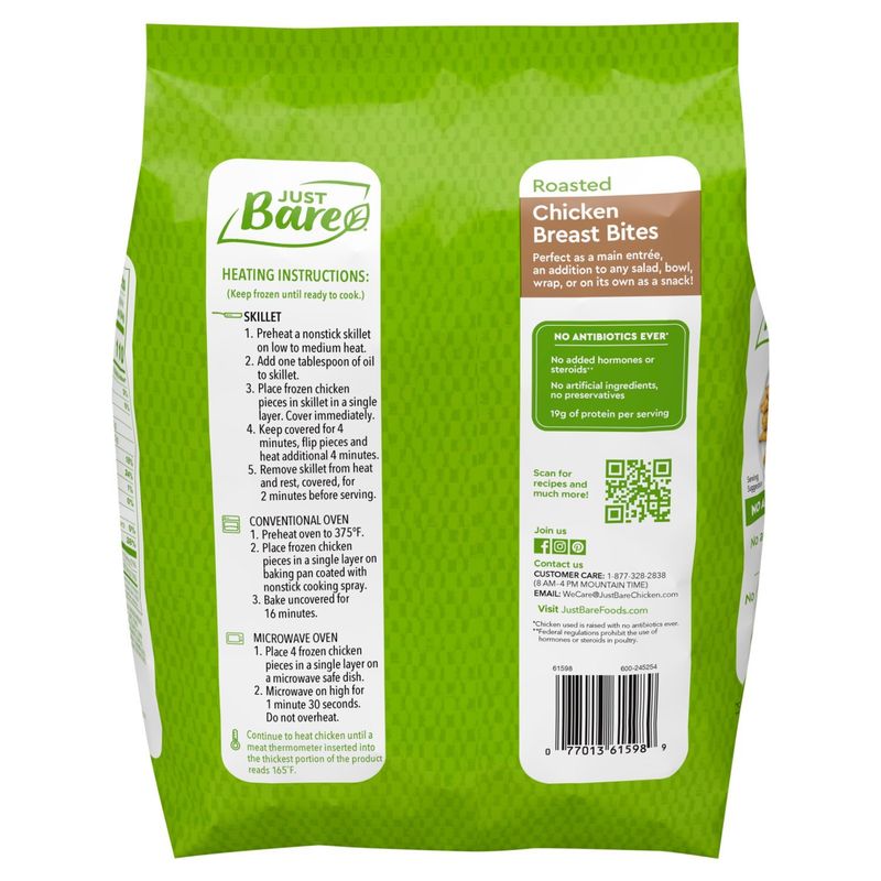 Just Bare Roasted Chicken Breast Bites, 22 oz
