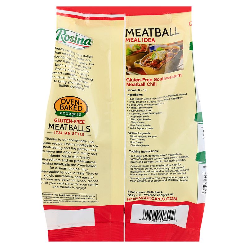 Rosina Italian Style Gluten-Free Meatballs, 44 count, 22 oz