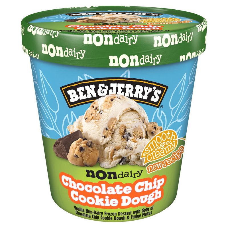 Ben &amp; Jerry's Vanilla Non-Dairy Chocolate Chip Cookie Dough Frozen Dessert, 1 pint