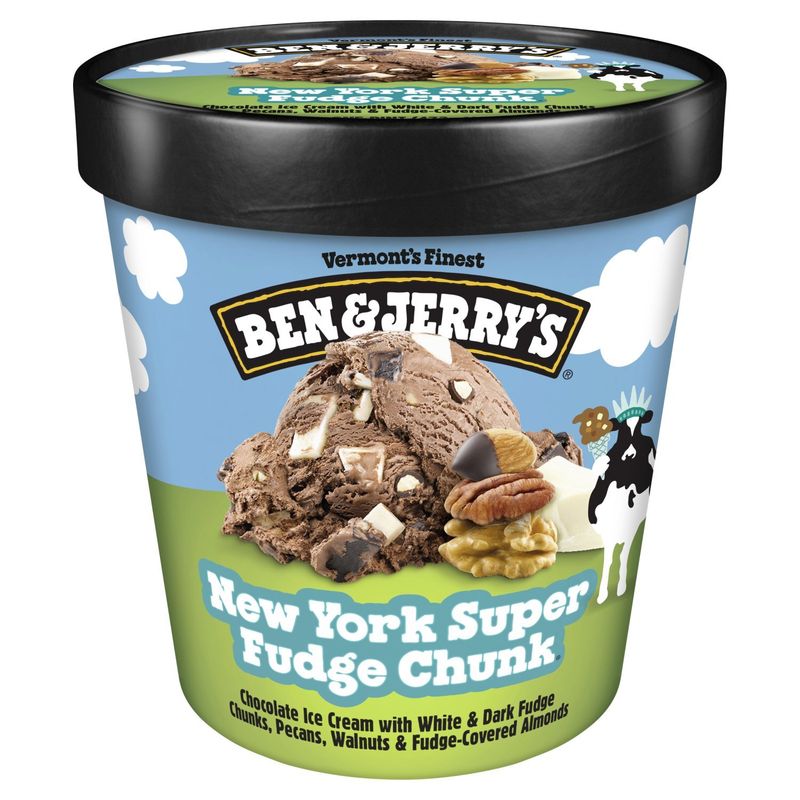 Ben &amp; Jerry's Vermont's Finest New York Super Fudge Chunk Ice Cream, one pint