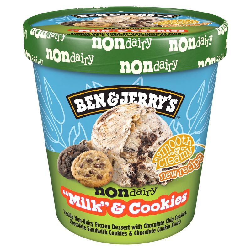 Ben &amp; Jerry's Vanilla Non-Dairy Milk &amp; Cookies Frozen Dessert, 1 pint