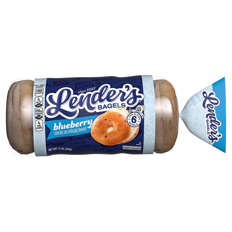 Lender's Blueberry Bagels, 6 count, 12 oz