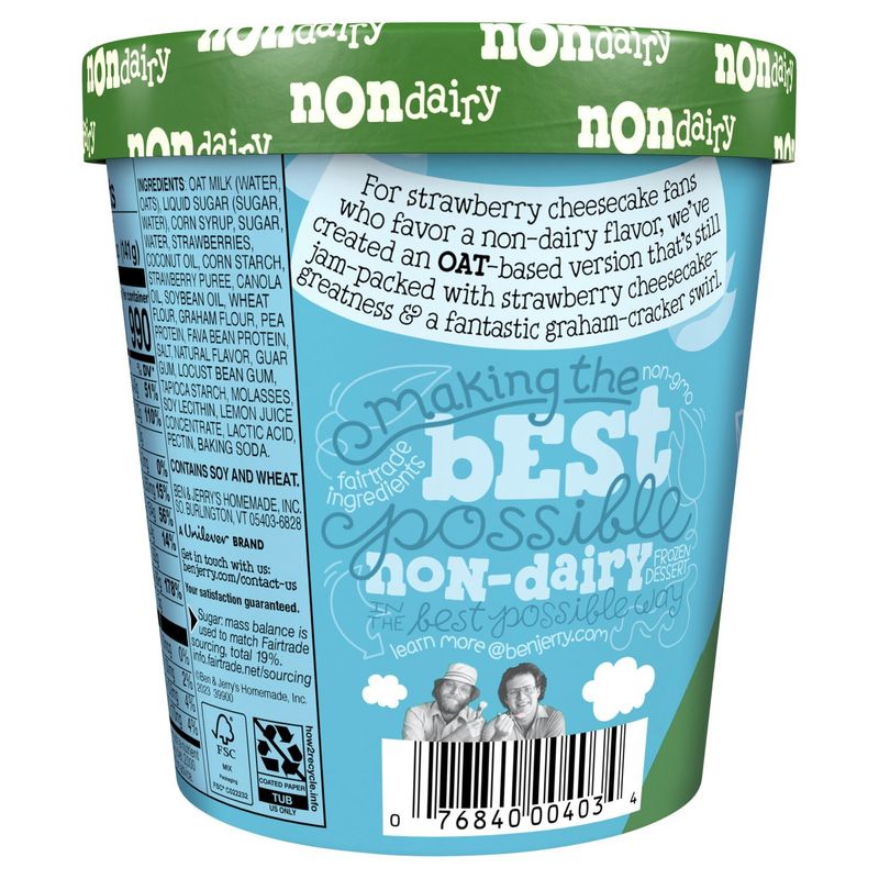 Ben &amp; Jerry's Strawberry Cheezecake Non-Dairy Frozen Dessert, one pint