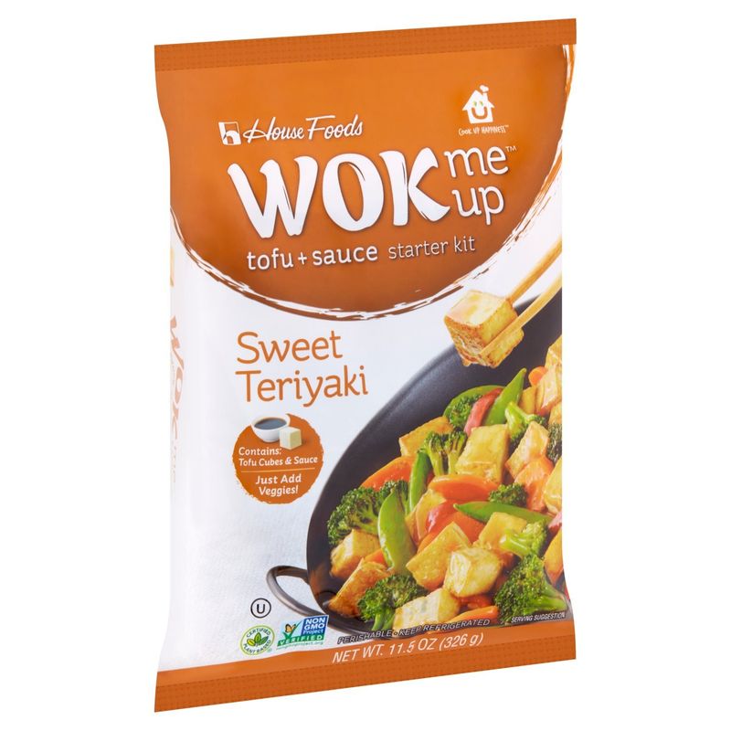 House Foods Wok Me Up Sweet Teriyaki Tofu + Sauce Starter Kit, 11.5 oz