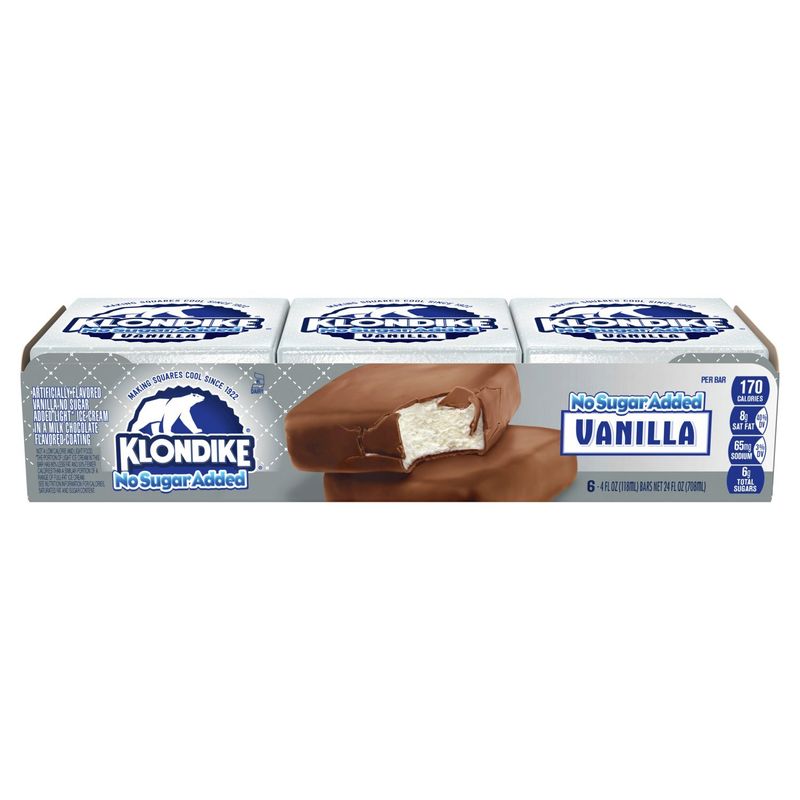 Klondike No Sugar Added Vanilla Bars, 4 fl oz, 6 Count