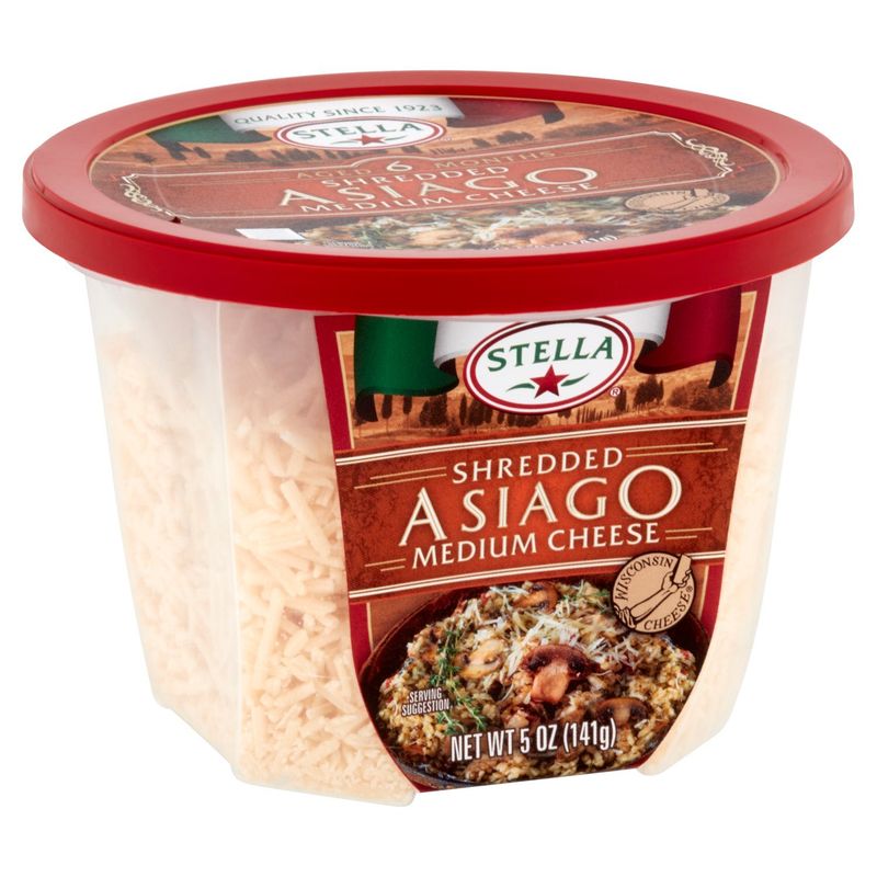 Stella Shredded Asiago Medium Cheese, 5 oz