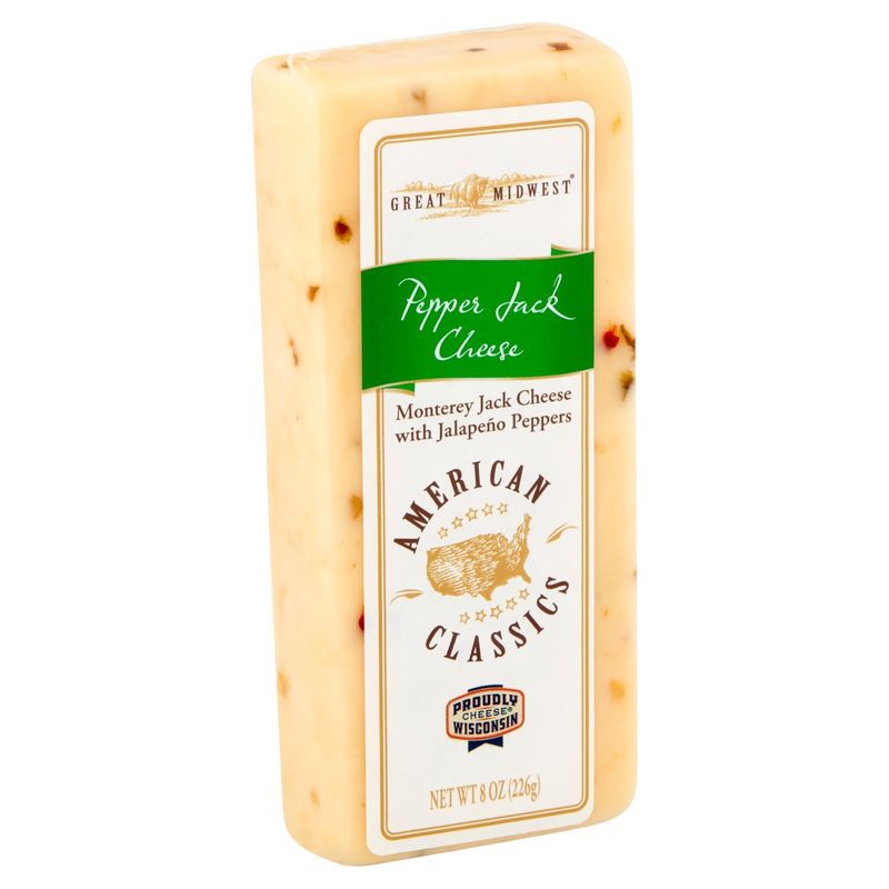 Great Midwest Monterey Jack Cheese with Jalapeño Peppers, 8 oz