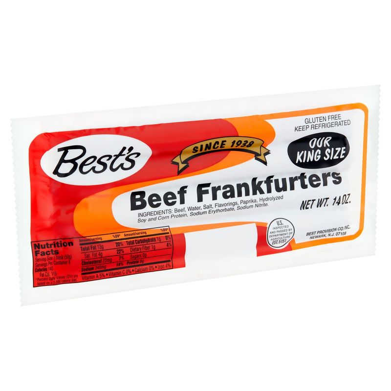 Best's King Size Beef Frankfurters, 14 oz