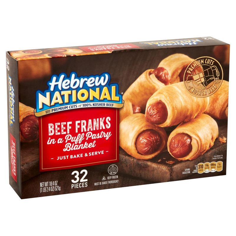 Hebrew National Beef Franks in a Puff Pastry Blanket, 32 count, 18.4 oz