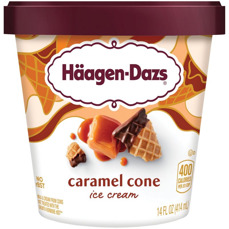 Häagen-Dazs Caramel Cone Ice Cream, 14 fl oz
